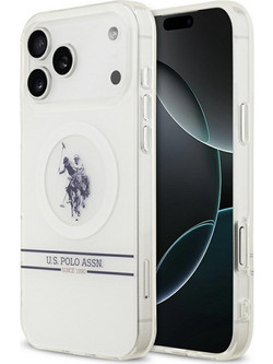 U.S. Polo Assn. DH and Bottom Stripe Logo MagSafe Θήκη White (iPhone 17 Pro Max)