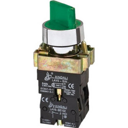 ΔΙΑΚΟΠΤΗΣ Φ22 0-1 1NO+1NC ΜΕ ΛΥΧΝΙΑ 230VAC ΠΡΑΣΙΝΗ BK2365 KND (ΣΕΤ ΜΕ 5)