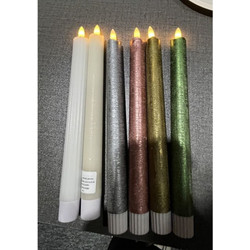 Σετ 2 Led Λευκό Βενετσιάνικο Κερί 2.2x22Εκ Iliadis