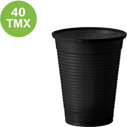 Ποτήρια Πλαστικά Μαύρα 200ml - 40 τμχ