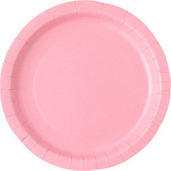 Πιάτα Χάρτινα Ροζ 23cm - 10 τμχ