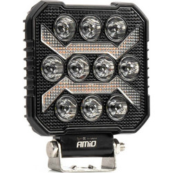 ΠΡΟΒΟΛΕΑΣ ΕΡΓΑΣΙΑΣ ΤΕΤΡΑΓΩΝΟΣ LED 54W 9-36V 10.000lm 6.500K 110x110x38mm AWL68 AMIO - 1 ΤΕΜ