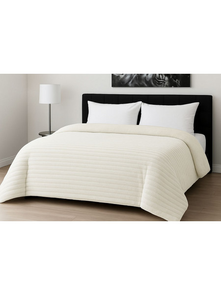 Κουβερτοπάπλωμα Le Blanc Flannel Comfort Μονό 160Χ220 700gsm RIB Ivory