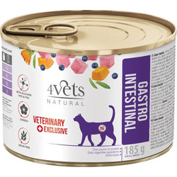 4Vets Natural Veterinary Exclusive Gastro Intestinal Grain Free with Turkey 185gr