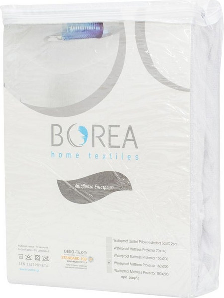 Επίστρωμα Αδιάβροχο - 140 x 200 cm + 40 cm - Λευκό - Borea
