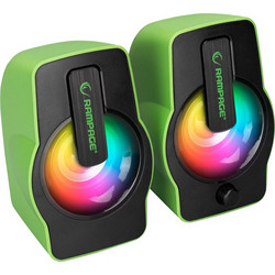 ΗΧΕΙΑ Η/Υ 6W RMS, Green Led Multimedia Gaming USB powered (30259)