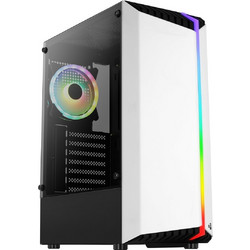 Aerocool Bionic V2 White Gaming Midi Tower Κουτί Υπολογιστή RGB με Πλαϊνό Παράθυρο