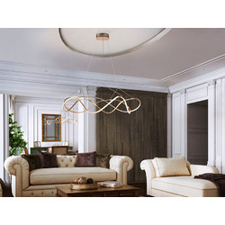 Molly 763592D Κρεμαστό Φωτιστικό LED O100 Ροζ Χρυσό Dimmable