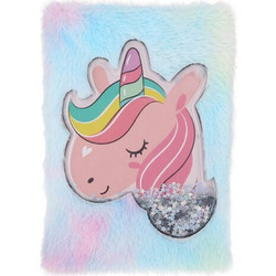 Dreaming Unicorn A5 Plush Lined Notebook