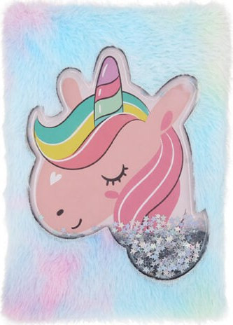 Dreaming Unicorn A5 Plush Lined Notebook