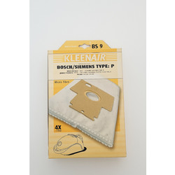Kleenair Type P BS-9 Σακούλες Σκούπας 4τμχ Συμβατές με Σκούπα Bosch / Siemens