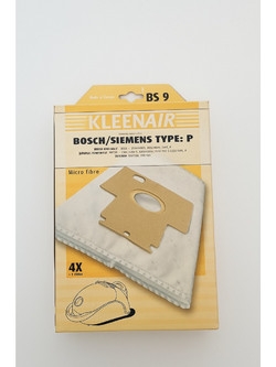 Kleenair Type P BS-9 Σακούλες Σκούπας 4τμχ Συμβατές με Σκούπα Bosch / Siemens