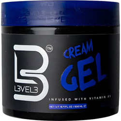 L3VEL3 Barber Cream Hair Gel Μαλλιών Ανδρικό για Λάμψη 500ml