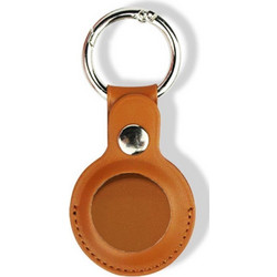 Tactical KeyChain PU Leather AirTag Brown