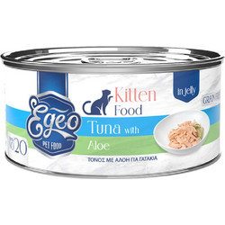 Egeo Pet Food Kitten Grain Free with Tuna & Aloe in Jelly 85gr