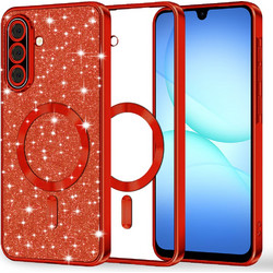 Techsuit Luxury Glitter Magsafe Back Cover Red (Samsung Galaxy A17 4G / A17 5G)