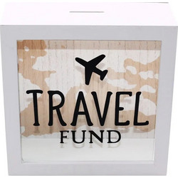 Θεματικός Ξύλινος Κουμπαράς TRAVEL FUND 16823