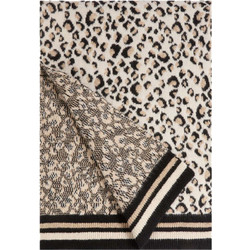MORGAN Μπεζ πλεκτό κασκόλ animal print 252-5Oreo