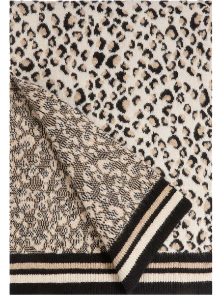 MORGAN Μπεζ πλεκτό κασκόλ animal print 252-5Oreo