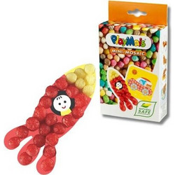 Playmais Mini Κατασκευές με 2 κάρτες και σφουγγαράκια από άμυλο καλαμποκιού 3+ ετών - Πύραυλος PLM-160544
