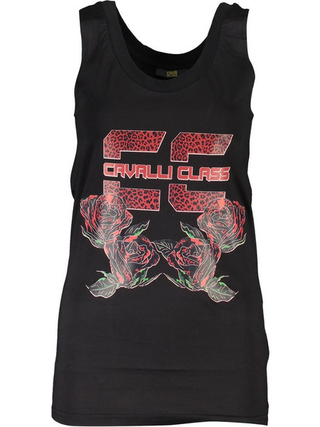 Cavalli Class Womens Tank Top Black QXT62EJD060_4865C63-RO05051