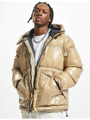 Def Shiny Ανδρικό Μπουφάν Χειμωνιάτικο Puffer Μπεζ DFJA072-00003
