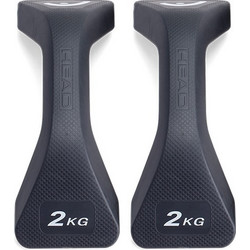 HEAD Βαράκια/Χειρολαβές για Push ups Σετ 2 x 2kg Μαύρα HA188-4