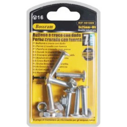 Σετ Βίδες Σταυρού με Παξιμάδια 6x25mm + M6 Σετ 7 τμχ Bossram 991009