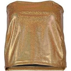 Gold Strapless Top
