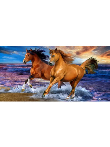 Towel - 70 x 140 cm - Horses (110043)