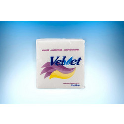 Χαρτοπετσέτες Velvet 33X33 (70 τμχ) Λευκές
