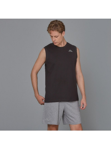 Kappa T-S Basic Cadwal S/L Ανδρικό Αμάνικο T-Shirt 1156380017 ΜΑΥΡΟ