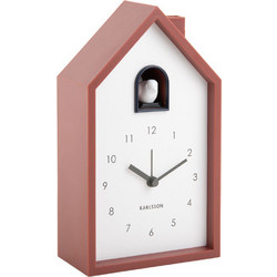 Ρολόι Επιτραπέζιο - Ξυπνητήρι Modern Cuckoo KA6015RD 12x6x20cm Red Ochre Karlsson ABS