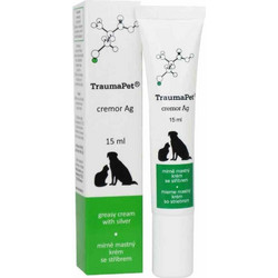 TraumaPet Cremor Ag 15ml - ιδανικό για την υποστήριξη της αποκατάστασης του δέρματος και την επιτάχυνση της επούλωσης δερματικών βλαβών και ερεθισμών