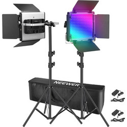 Neewer 660 PRO II RGB - Σετ 2 Επαγγελματικών LED Φώτων με Τρίποδα 200cm