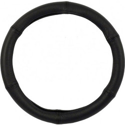 Ραφτο Καλυμμα Τιμονιου Standard 39-41 Cm (Μαυρο/Μαυρες Ραφεσ/Δερματινη)