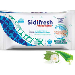 Sidiline Sidifresh Antibacterial Αντισηπτικά Μαντηλάκια Χεριών 70τμχ