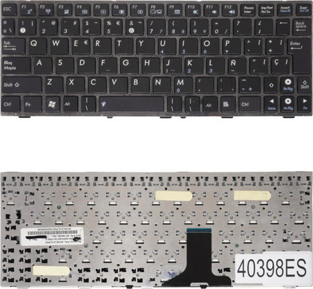 Teclado Espanol para Portatil - Spanish Laptop Keyboard για Asus Transformer Book T101M T101MT 0KNA-211UK03 0KNA-1L2JP03 04GOA1L1KJP00-3 9Z.N4QSU.00J 0KNA212US03 V103662DK1 ES No Frame Black (Κωδ.4039