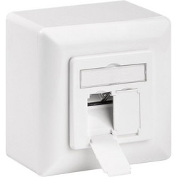 GOOBAY επιτοίχια πρίζα CAT 6a 68572, 2x RJ45, 80x80mm, λευκή
