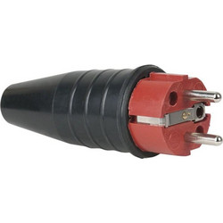 SHOWTEC 90398R Rubber Schuko 230V/240V CEE7/VII Connector Αρσενικό - Showtec
