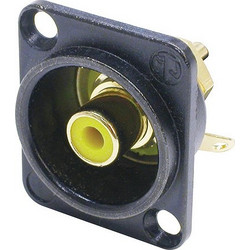 NEUTRIK NF2D-B-4 Chassis Connector RCA ΕΠΙΧΡΥΣΟ YELLOW - Neutrik