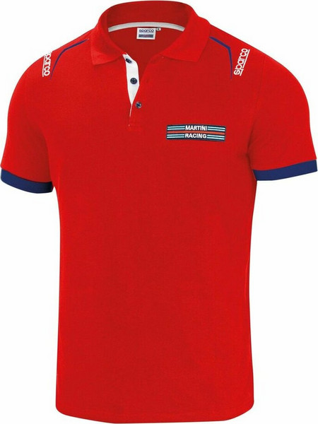 Sparco Martini Racing Ανδρική Μπλούζα Polo Κοντομάνικη Κόκκινο