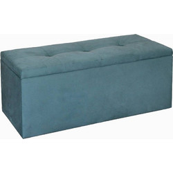 Σκαμπό αποθηκευτικό, TEXTIL, μπλε, 99/33/36 εκ. Genomax