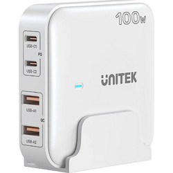 Unitek P1229A Βάση Φόρτισης με 2 Θύρες USB-A & 2 Θύρες USB-C 100W Power Delivery White