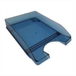 Metron Δίσκος Γραφείου Πλαστικός Fluo Διάφανος Blue-Black - 745.090802