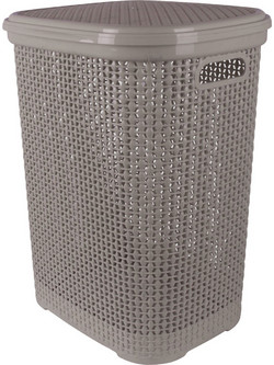 Καλάθι Απλύτων Πλαστικό 45x35x55cm Μπέζ Rattan TnS 32-800-1965