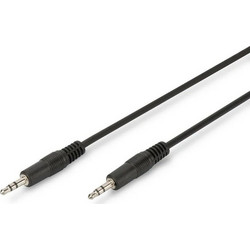 Digitus Καλώδιο 3.5mm male - 3.5mm male Μαύρο 2.5m (AK-510100-025-S)