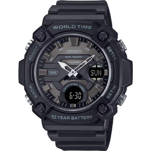 Casio Standard Ανδρικό Ρολόι Χρονογράφος με Μαύρο Καουτσούκ Λουράκι AEQ-120W-1B Casio Standard Ανδρικό Ρολόι Χρονογράφος με Μαύρο Καουτσούκ Λουράκι AEQ-120W-1B
