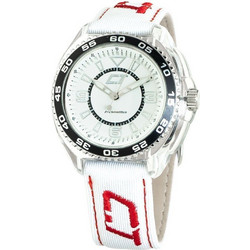 Chronotech Ανδρικό Ρολόι με Λευκό Δερμάτινο Λουράκι CC6280L-04