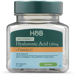 Holland & Barrett High Strength Hyaluronic Acid 120mg & Vitamin C 30 Ταμπλέτες